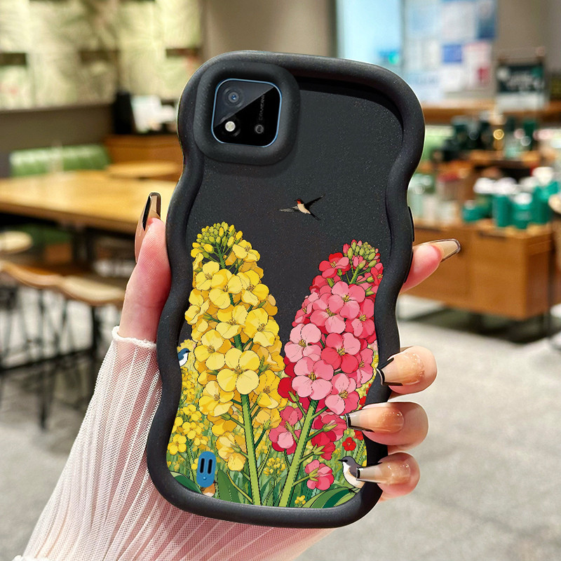 Casing Untuk Realme C20 C20A C11 2021 Case Casing pola Lapangan Bunga yang Indah Kasing HP ceruk Kes