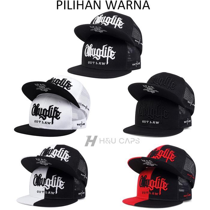 Sumbrero Topi TruckerCap For Man Thug Life 2Pac Topi Snapback Fashion Hio-Hop Panel Cap Outdoor