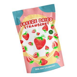 Strawberry Freeze Dried 50g Pouch Buah Kering Strawberry Kering Keripik Buah Keripik Strawberry