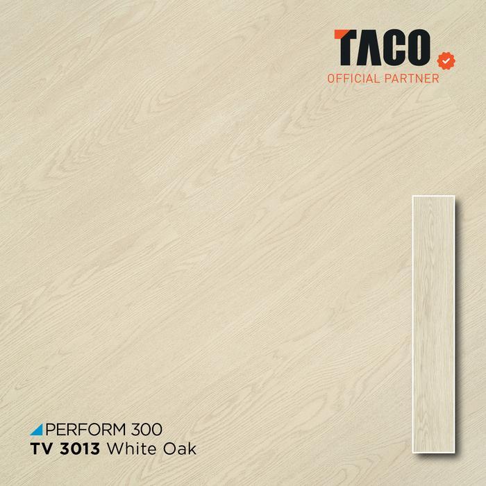 TACO Lantai Vinyl 3mm Motif Kayu per 1 box (Isi 24 lembar / 3,34 m) - TV 3013 White Oak