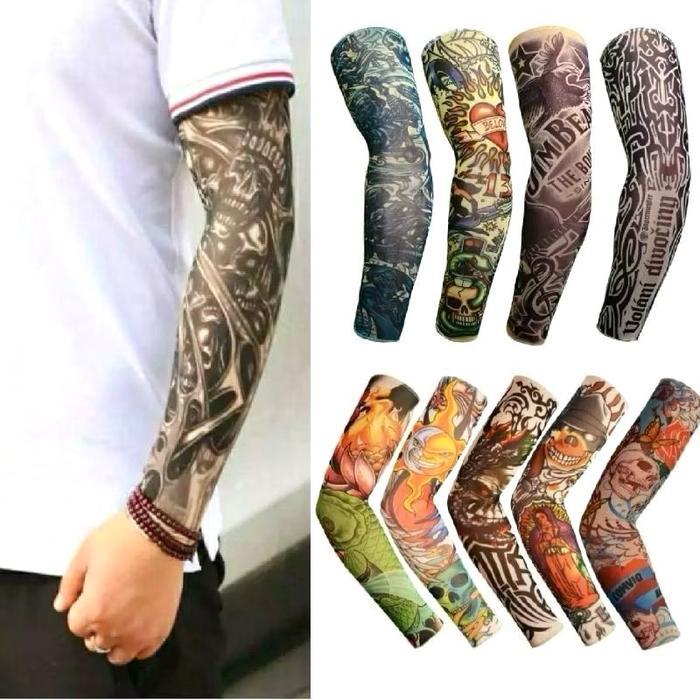 3 Pasang Manset Tangan Tatto Pria Wanita /Deker Tatto / Sarung Lengan