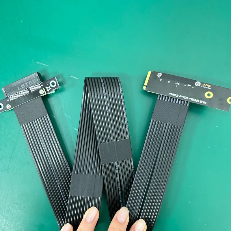 ADT-Link PCIe 4.0 M.2 NVMe to x4 Riser Cable PCIE x4 SSD RAID, LAN, GPU, Capture Card Extender 90