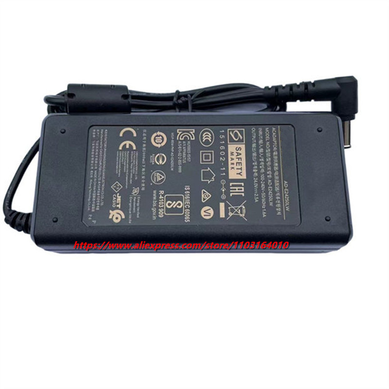 24V 2.5A 60W AD-E24250LW AC Adapter Charger for Casio AP-470 PX-A800 AP-650 PX-758 PX-780 CT-X5000