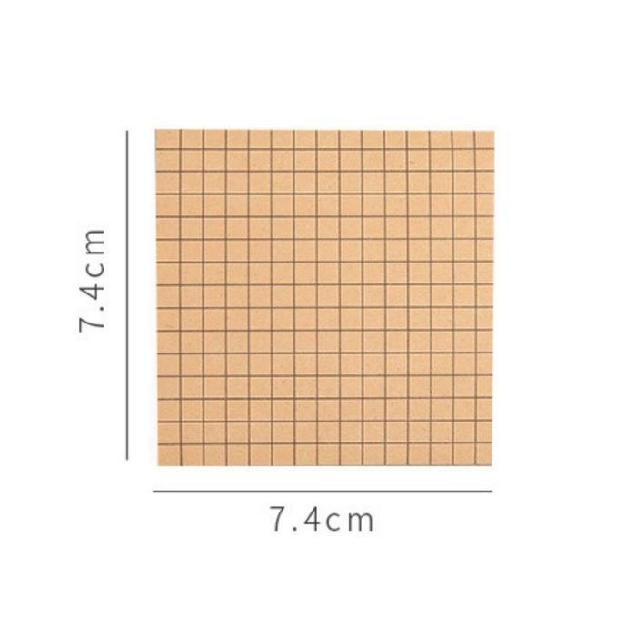 (75 Lembar) Sticky Notes Brown White Memopad Sekolah Kantor SN8007