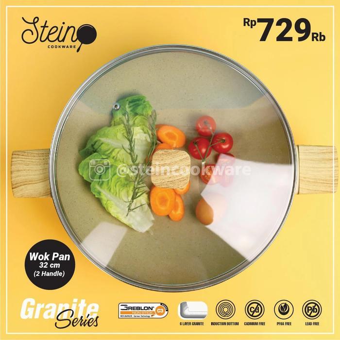 Stein Cookware Wok Pan 32 cm Granite Series
