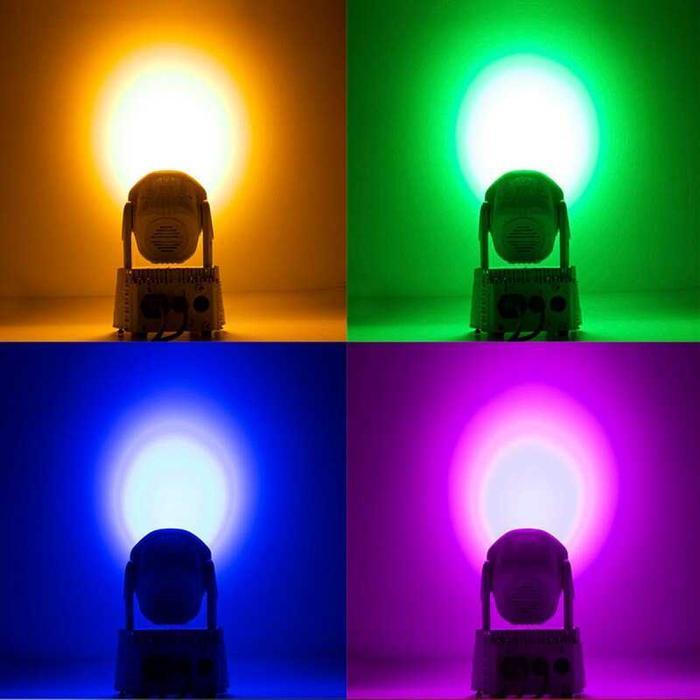 SHEHDS lampu sorot panggung disco portable LED RGB berputar DMX
