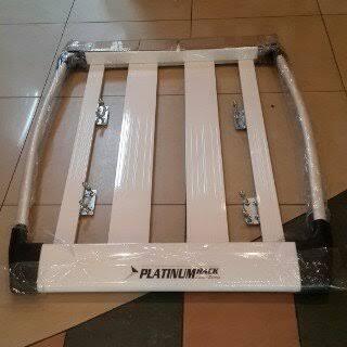 RAK BAGASI ATAS MOBIL PLATINUM + KAKI RAK KHUSUS ALL NEW FORTUNER Car - Putih