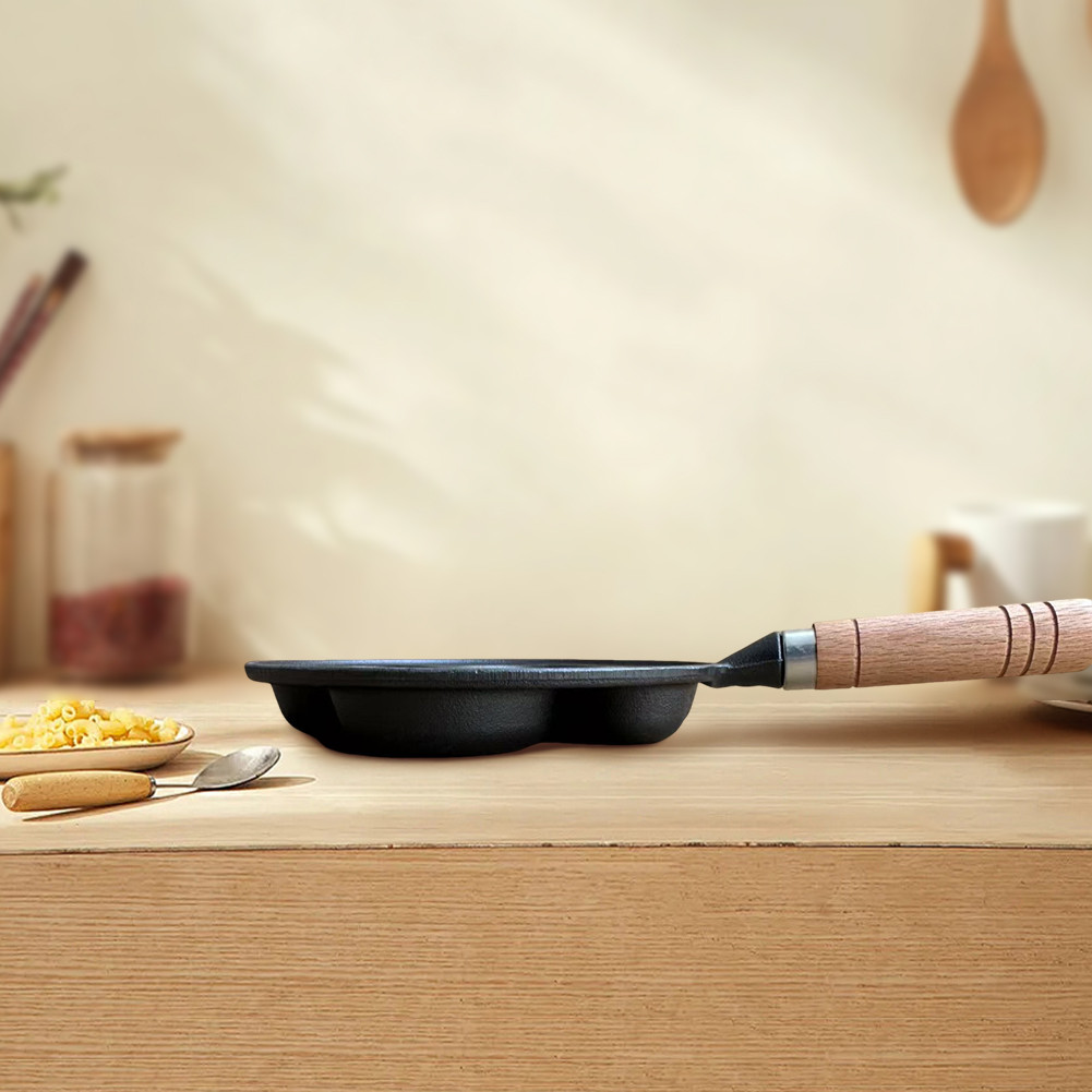 4 Hole Omelet Pan Egg Frying Pan Nonstick Omelette Skillet Granite Coating Divided Egg Omelet Pan