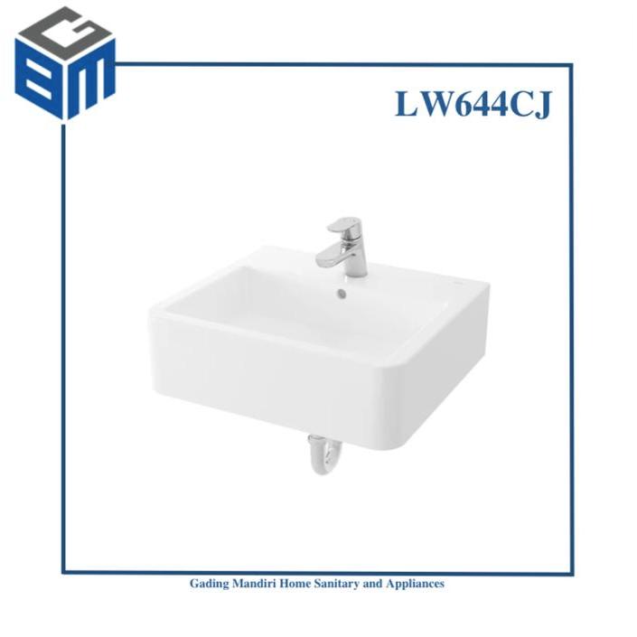 Wastafel Gantung ( BODY ONLY ) TOTO - LW644CJ Wall Hung Lavatory 1 Tap Hole TOTO - LW644CJ