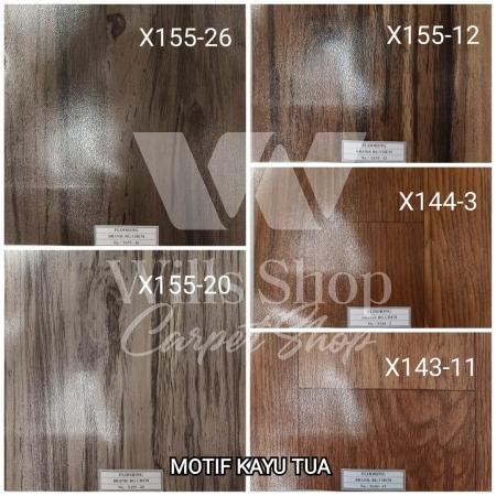 "New" Karpet Vinyl Korea Lantai Plastik Motif Kayu - Pasir - Motif Marmer