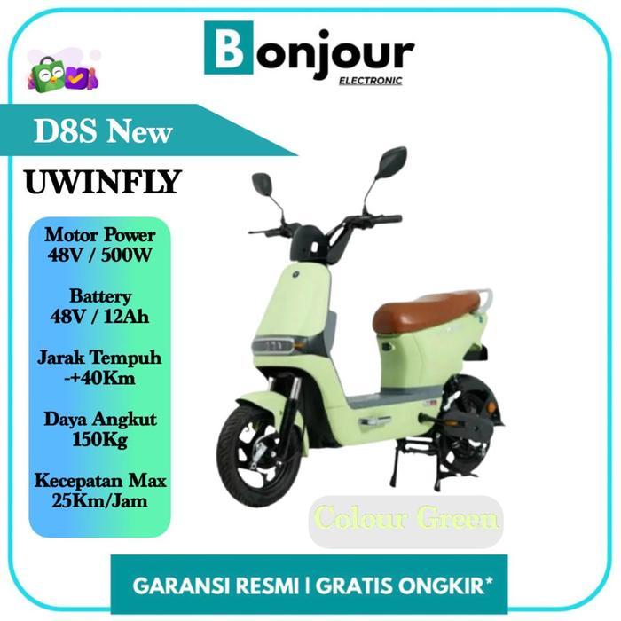 Sepeda Listrik Uwinfly D8S D8 Selis Uwinfly D8S Pengganti DF8 [Green]