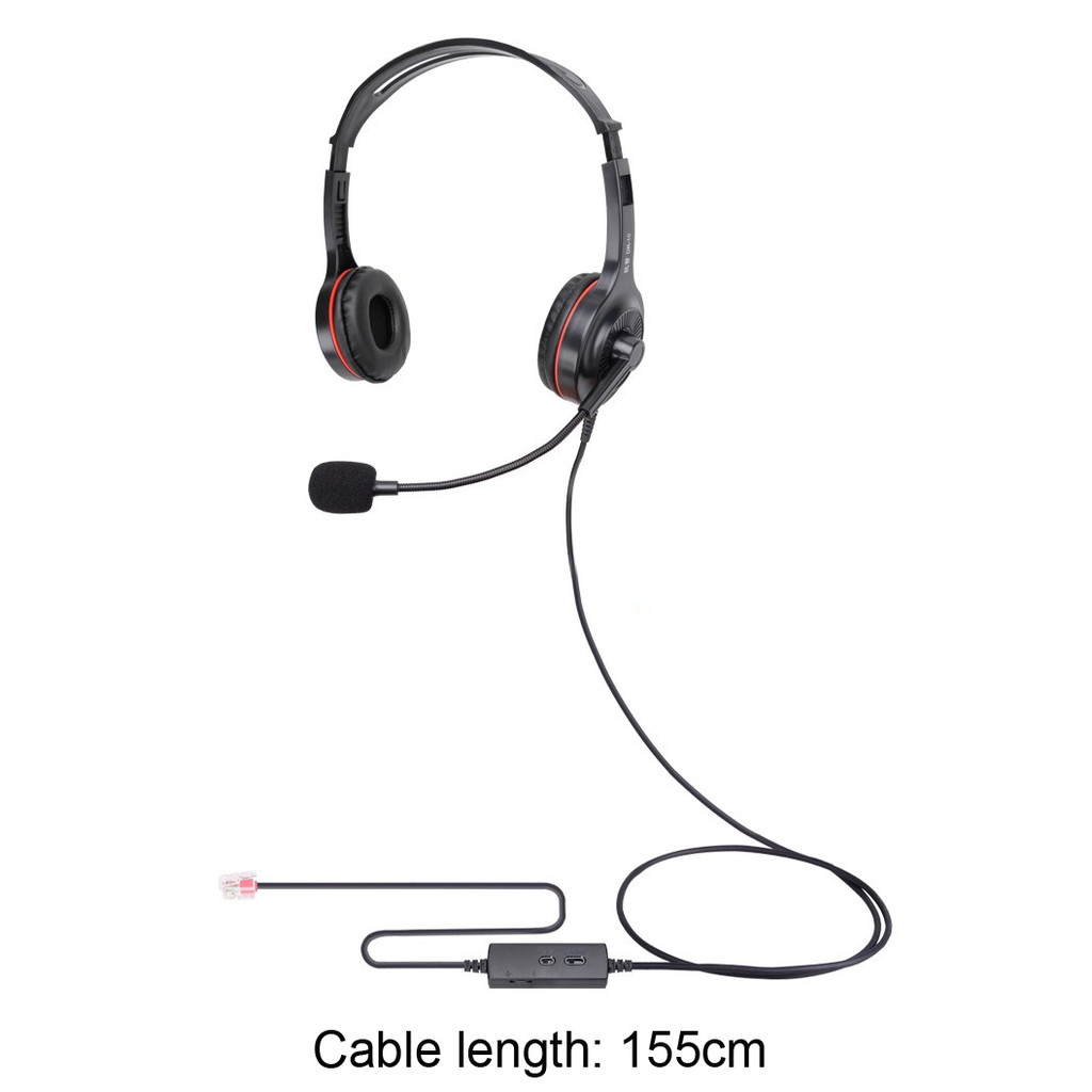 50PCS NEW Professional RJ11 plug monaural call center telephones headset phone headphones for all