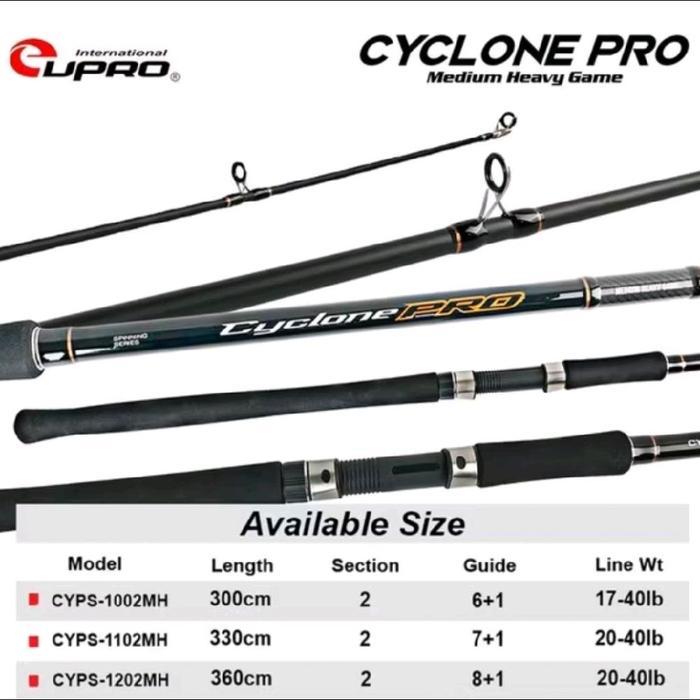 Ready Joran EUPRO CYCLONE PRO Popping Pasiran Rock Fish Original Pancing Free Packing