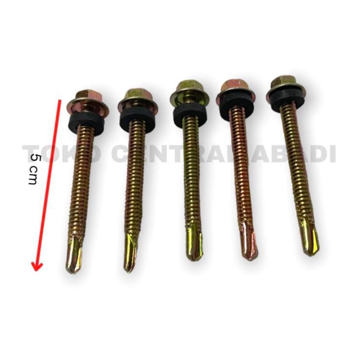 Baut Roofing / Skrup Roofing "CAMEL" 50mm, 5cm (50 pcs)