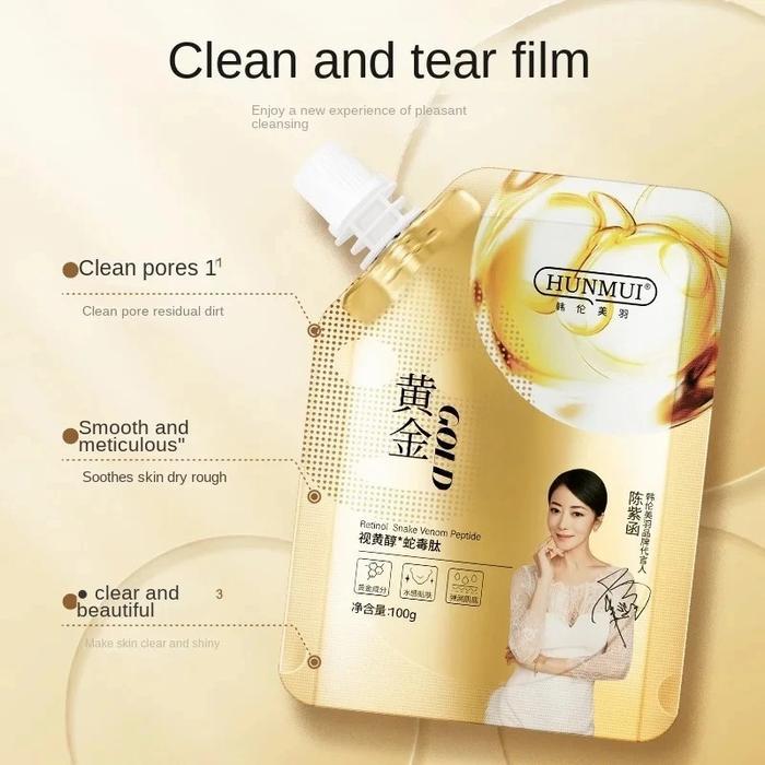 (Terlaris) Hunmui Retinol Masker Gold Anti Aging Peel Of Masker Collagen Penghilang Flek -Lee