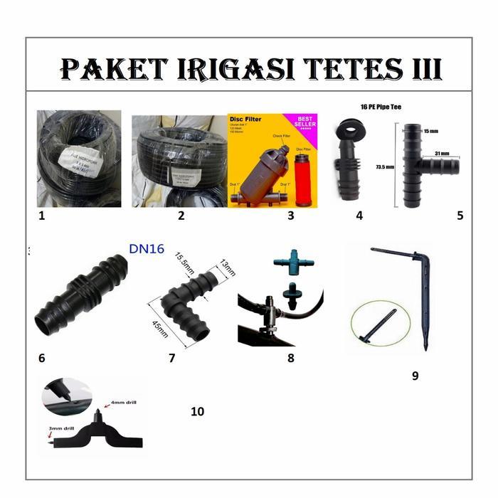 irigasi Drip Tetes Paket Irigasi Drip Tetes untuk Tanaman Custom Sesuai Kebutuhan Tetes III (CUSTOME