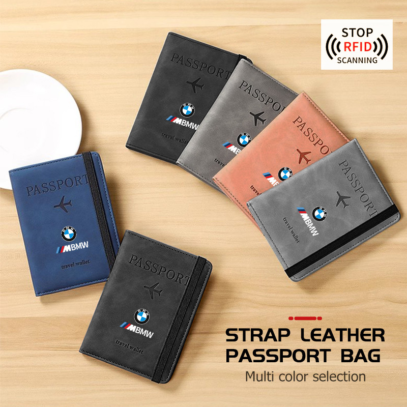 Rfid Blocking Passport Cover Travel Wallet Card Ticket Holder For BMW G30 G20 M3 M5 E91 E92 E93 E36