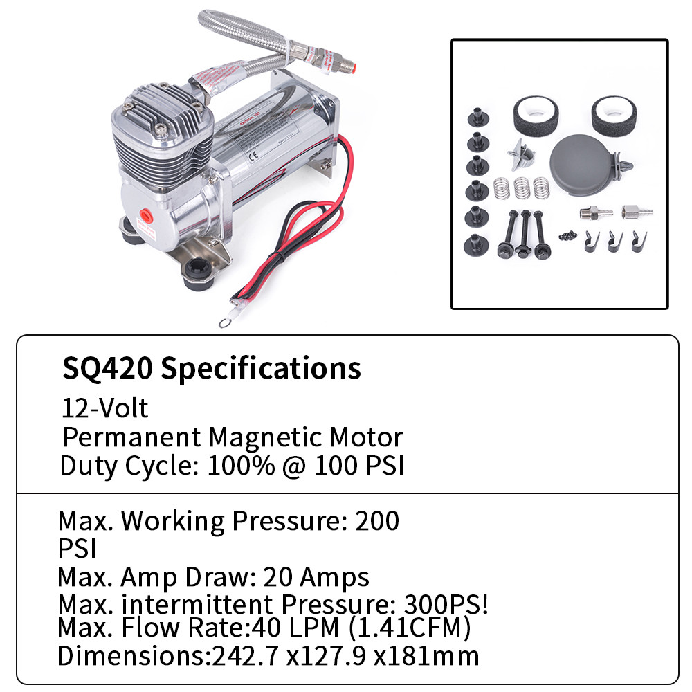 UNIVERSAL AIR MANAGEMENT KIT AIR SUSPENSION SYSTEM ELECTRONIC CONTROLLER SYSTEM W/ 1X SEAMLESS AIR