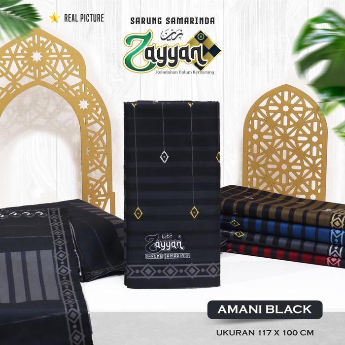 Zayyan Sarung Samarinda Asli Jumbo ( 117 X 100 Cm ) ( Amani ) Halus Dan Wangi / Sarung Pria Muslim