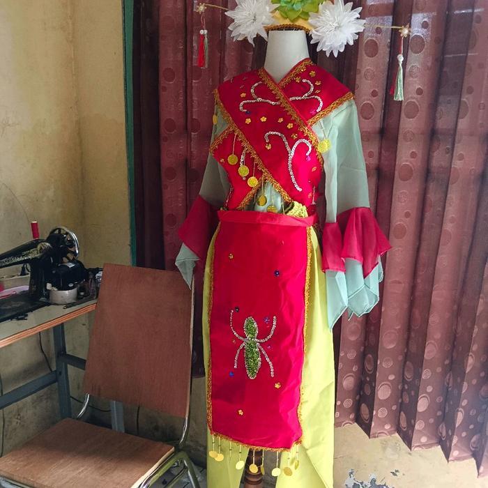 Kostum tari lenggang nyai / baju tari betawi / set baju lengkap