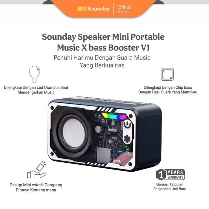 Goojodoq Aerofan - Sounday Speaker Led Bluetooth Bt-V1 Speaker 5.3 Surround Sound System Rgb