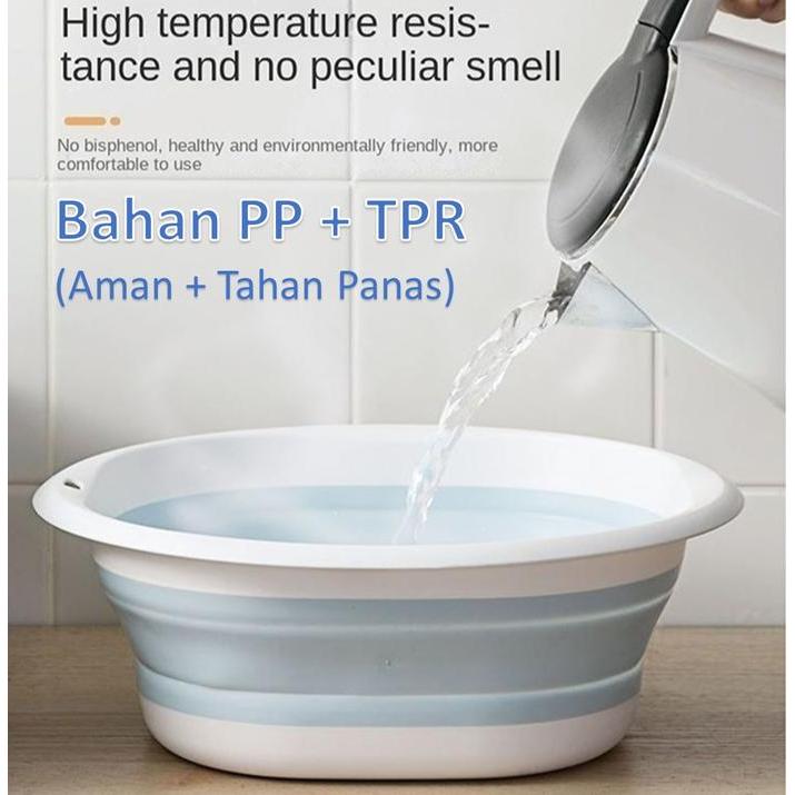 BASKOM PLASTIK LIPAT / EMBER LIPAT / BASKOM LIPAT PORTABEL MULTIFUNGSI / BASKOM LIPAT SILIKON /