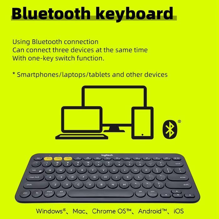 Logitech K380 Keyboard Wireless Bluetooth Komputer Multifungsi Keyboard Logitech K380