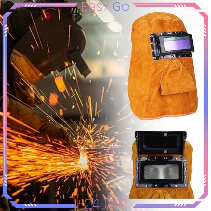 Topeng Las Argon Universal Topeng Las Welding Otomatis Topeng Las Kulit Sapi Topeng Las Listrik Full