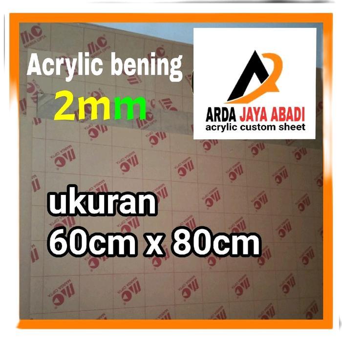 Akrilik 2mm bening ukuran 60 x 80 lembaran akrilik murah mika lembaran Acrylic clear marga cipta