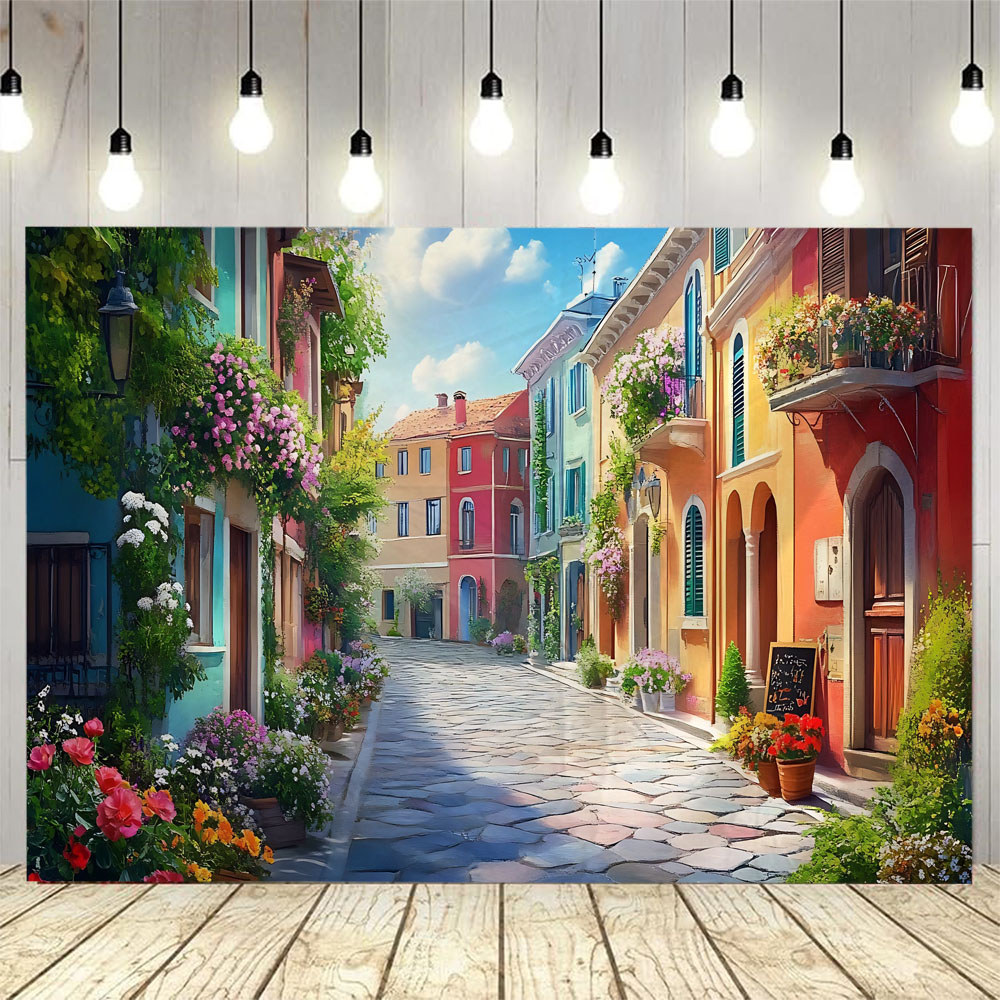 Forest Landscape Tapestry Flower Plants Sea View Polyester Wall Hanging Fabric Aesthetics Home