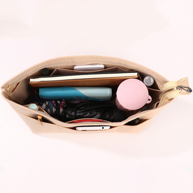 EverToner for LV Neverfull PM MM Felt Insert Bag Organizer Makeup Handbag Organizer Travel Inner