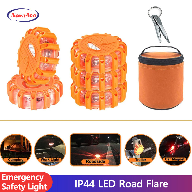 Magnetic Emergency Roadside Safety Light IP44 LED Road Flare LED Safety Flare Flashlight Warning