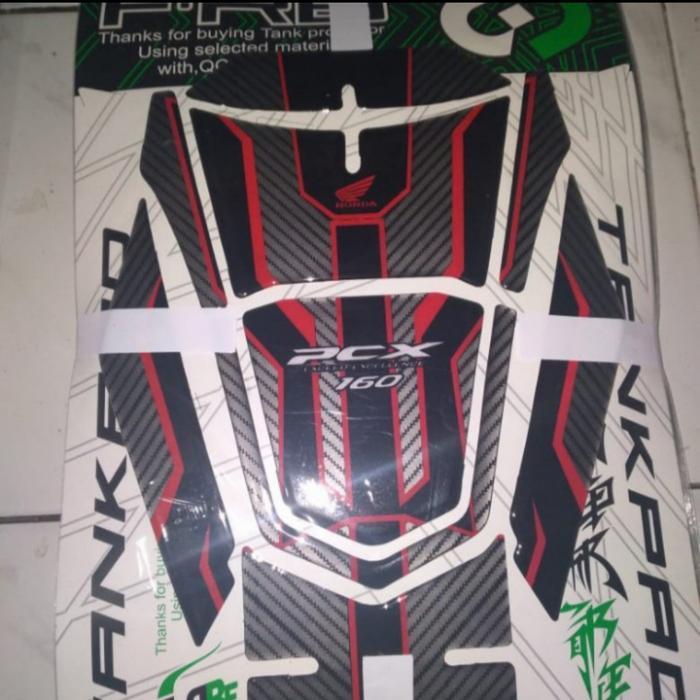 TANKPAD PCX 160 CARBON - LIS MERAH TERBATAS