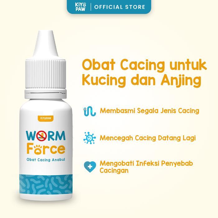 KIYOPAW Obat Cacing Kucing Ampuh Membasmi Cacing Obat Pencegah Cacing Kucing WORMFORCE