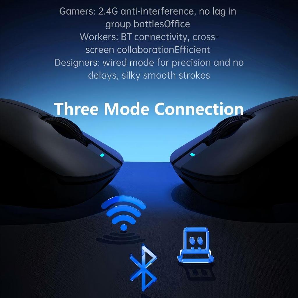 ATTACK SHARK X8 Ultra Wireless Gaming 8KHz Mouse PAW3950MAX 55g Ultralight Tri-Mode2.4G&BT,42KDPI,