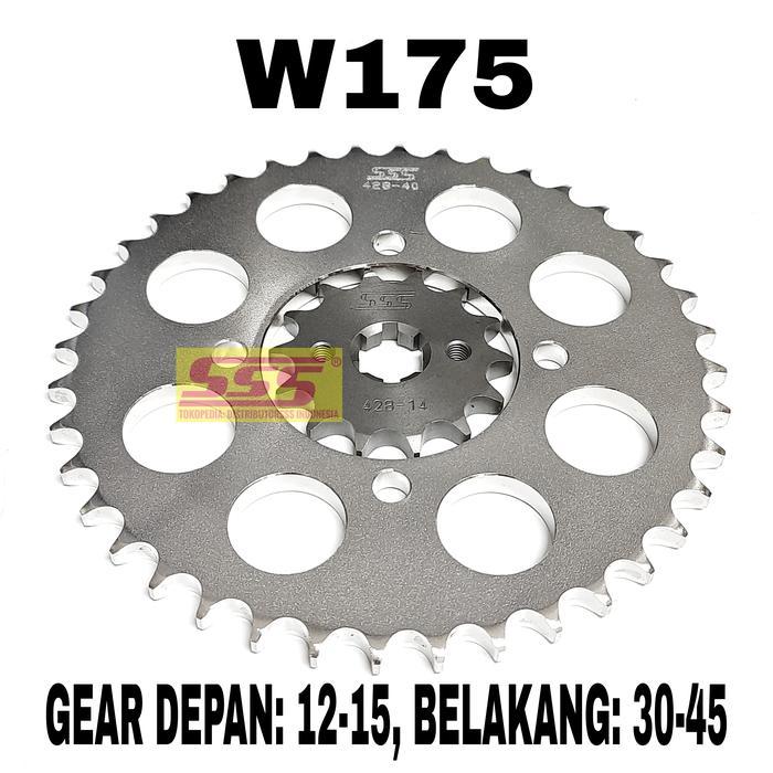 Gearset Sss 428 Baja W175 Rantai Sss Sb Hsbt Hmx Lo Ro Regina Oro Rh2 Zrt Z-Ring Girset Gir Set Gear