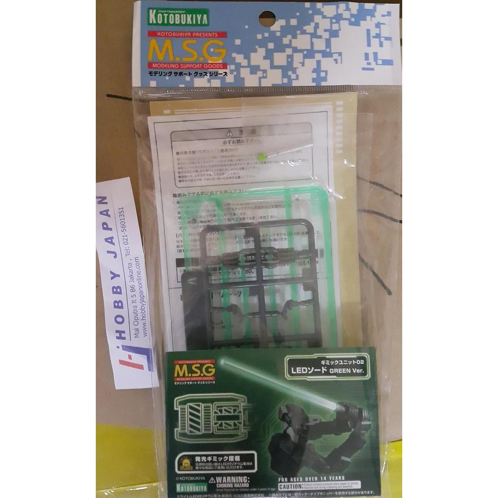 HOT SALE MSG GIMMICK UNIT 02 LED SWORD GREEN VER KOTOBUKIYA TERMURAH