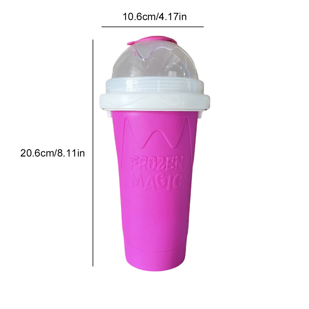 ML Quick-Frozen Slushy Maker Cup with Lid Slushy Cup For Homemade Smoothies Juice Ice Cream Summer