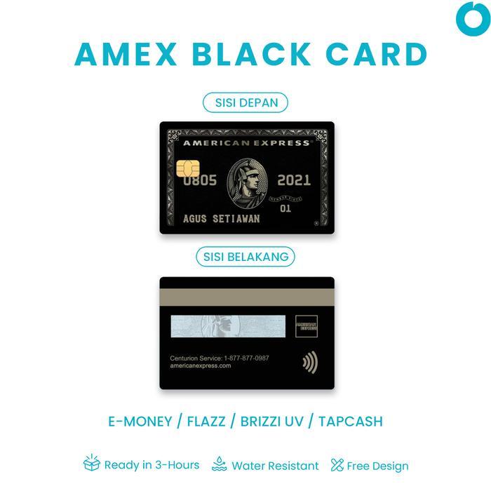 Print Kartu E-Toll Gen 2 AMEX Black Card Custom eToll American Express
