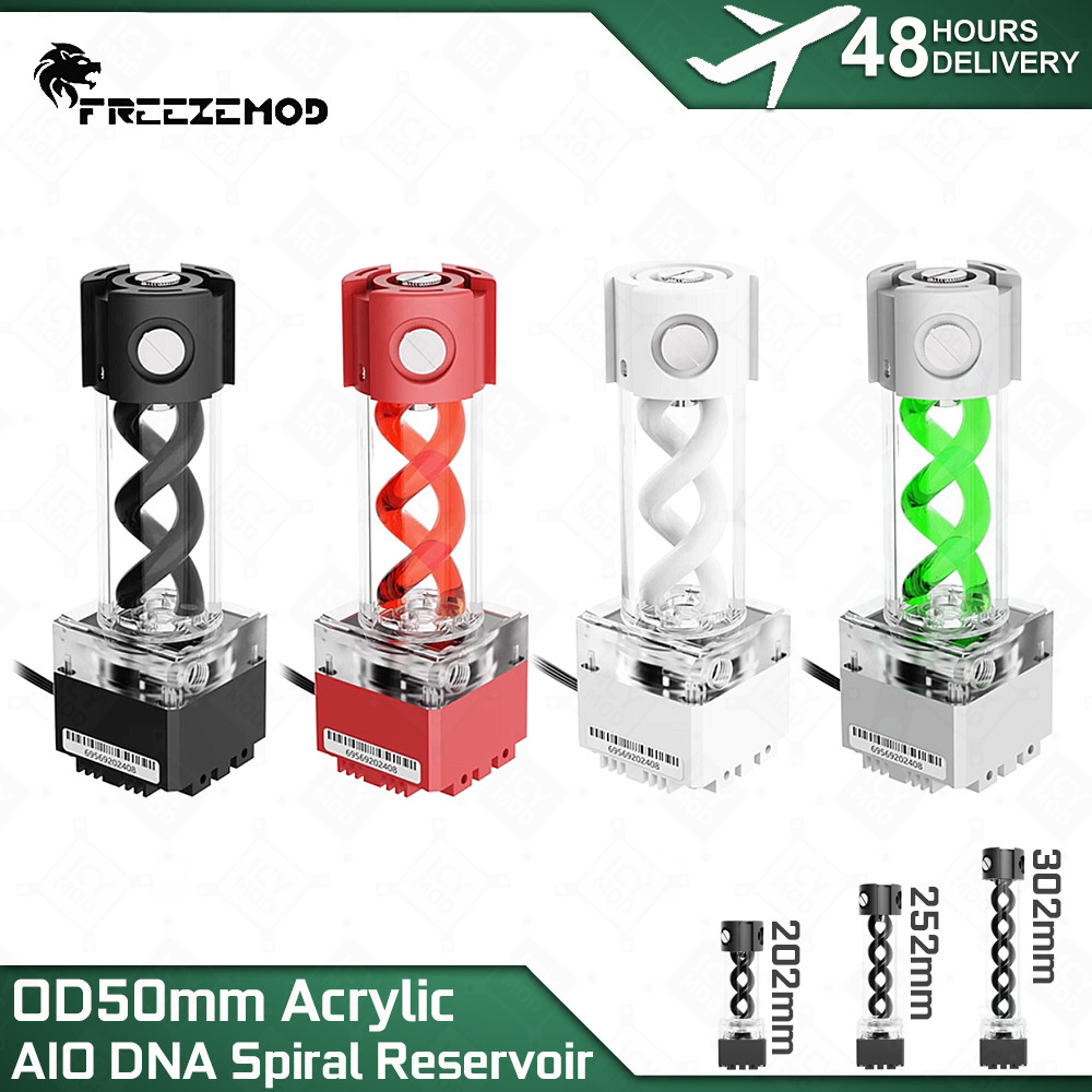 FREEZEMOD AIO Water Cooling DNA Helices Reservoir 3.5m Head 650L/H Flow 202mm/252mm/302mm