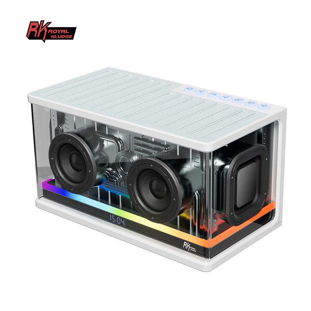 RK ROYAL KLUDGE SH100 Wireless Bluetooth Speakers Four Modes 40W Power RGB 4000 mAh TWS Display