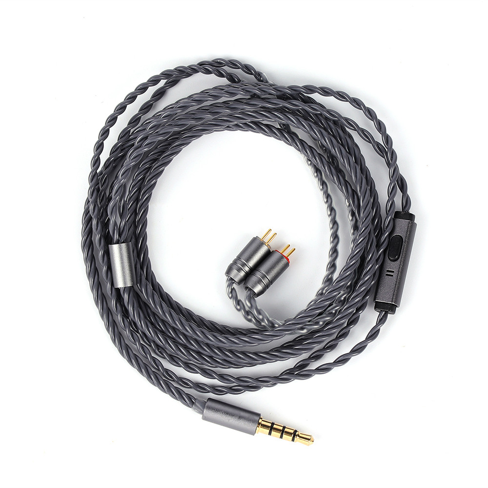 Tripowin Grace Detachable Earphone Cable with Microphone Silver-plated Oxygen Free Copper OFC Olina