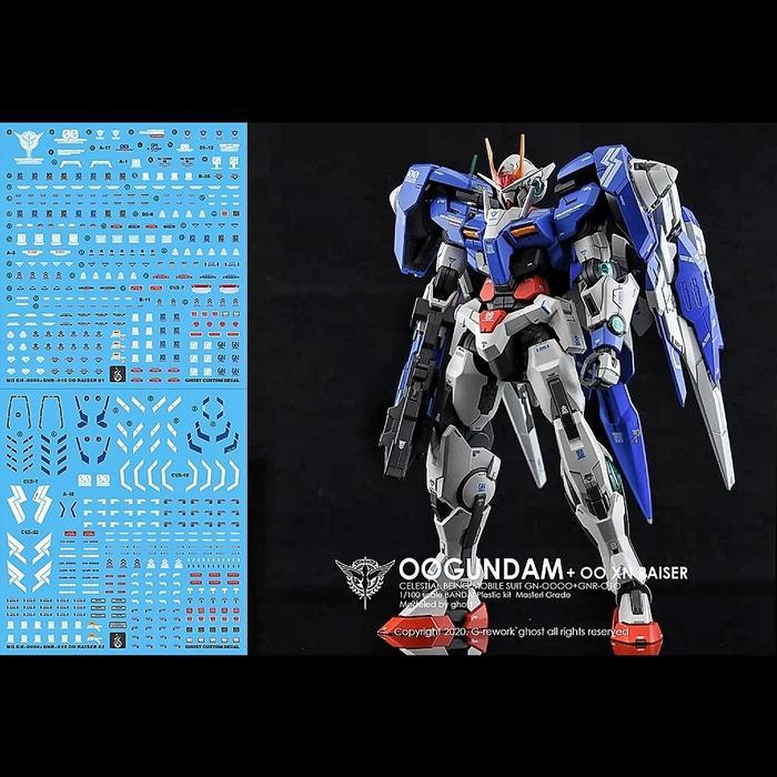 Terbatas MG GUNDAM 00 RAISER WATER DECAL GHOST CUSTOM DECAL