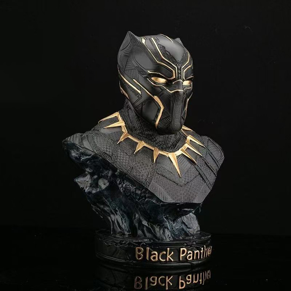 Iron Man Panther Bust Anime Figure Statue marvel Avengers Large Figure Living Room Ornament Resin