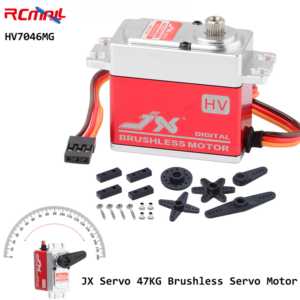 JX Servo 7046MG 47KG Brushless Servo Motor Large Torque Full Metal CNC HV Digital Servo For RC Car