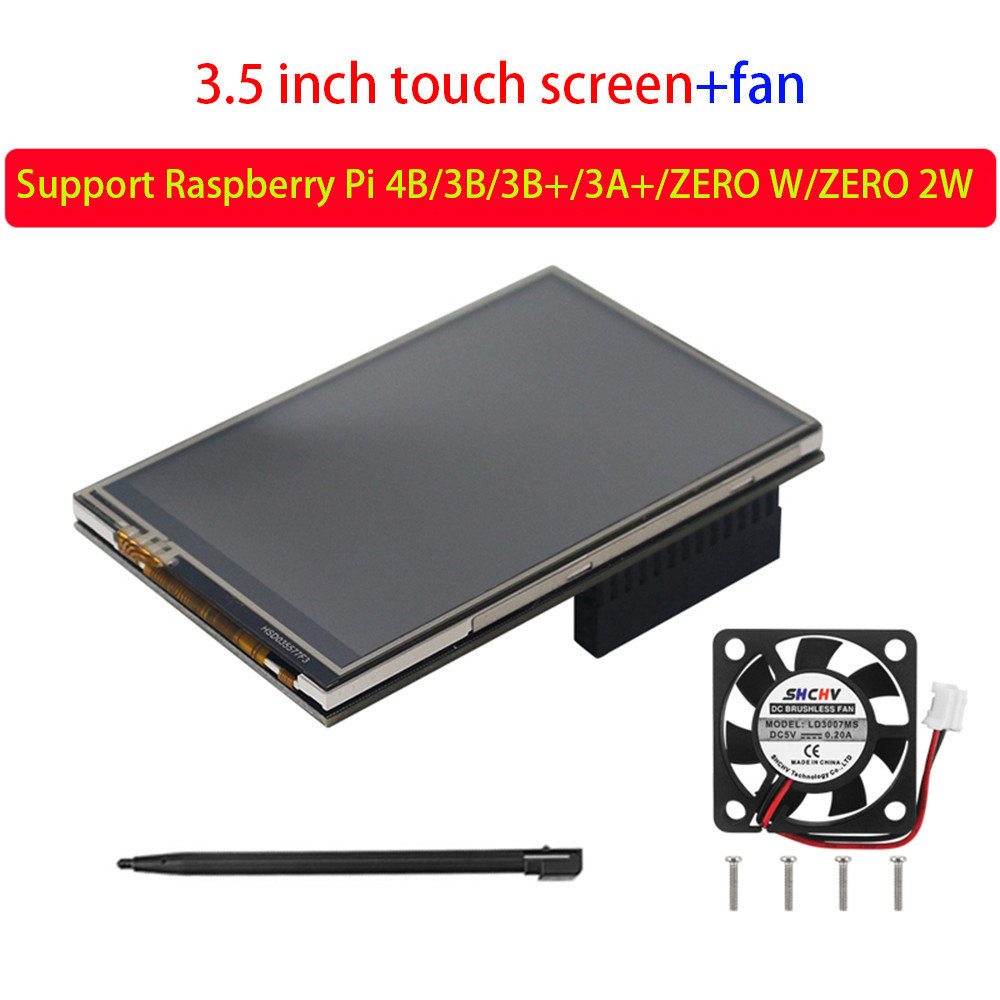 3.5 Inch Touch Screen For Raspberry Pi 4B 125Mhz Spi Lcd Display For Raspbian Ubuntu Kali Retropie