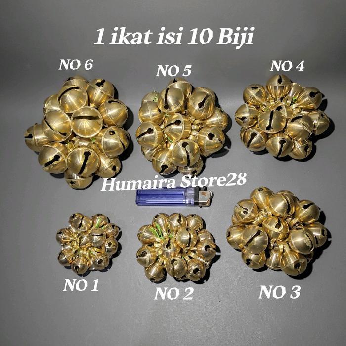 Isi 10 Biji Krincingan Kuningan Klinting Krincing Kucing Klintingan Jaranan Gedruk Ludruk Gawok