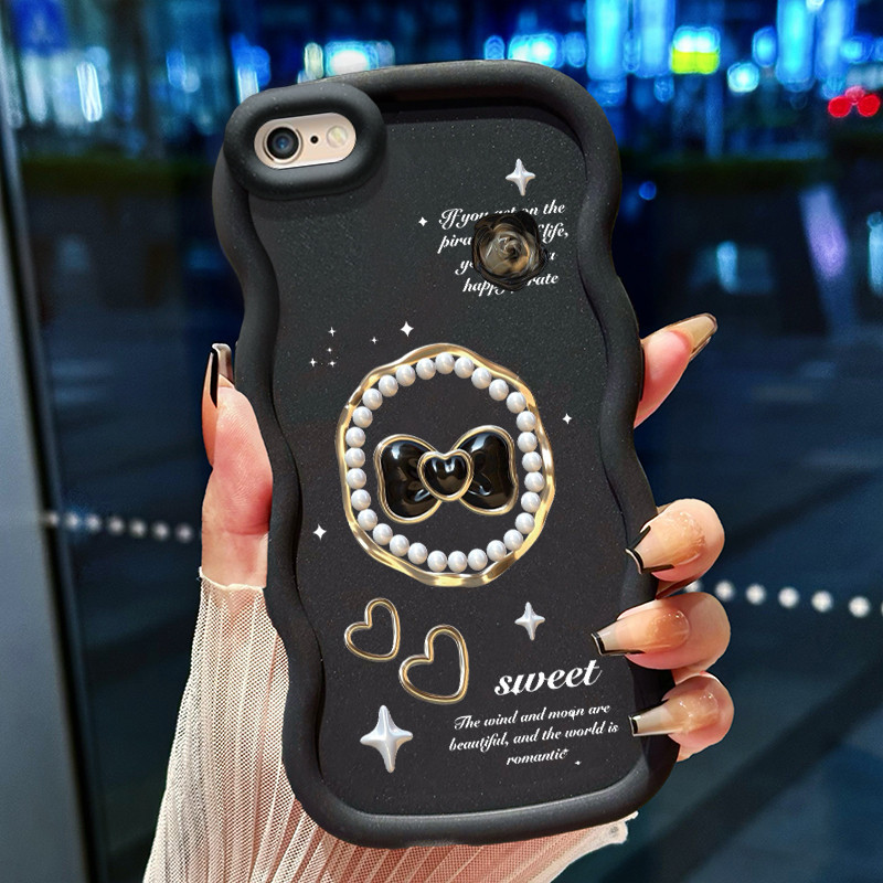 Casing HP Untuk iPhone 6 Plus 6s Plus 7 Plus 8 Plus SE 2020 X Xs Max Case Kalung Mutiara Luxury Girl