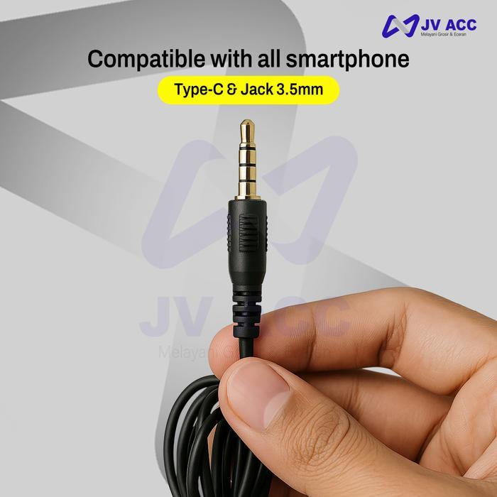 Nanvan Nvn-Hf16 Headset Earphone Hp 2In1 With Mic Clip On For Karaoke/Streaming Terbaik