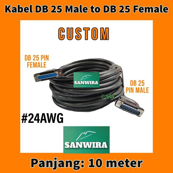 Kabel DB 25 Male to DB 25 Female 10 meter